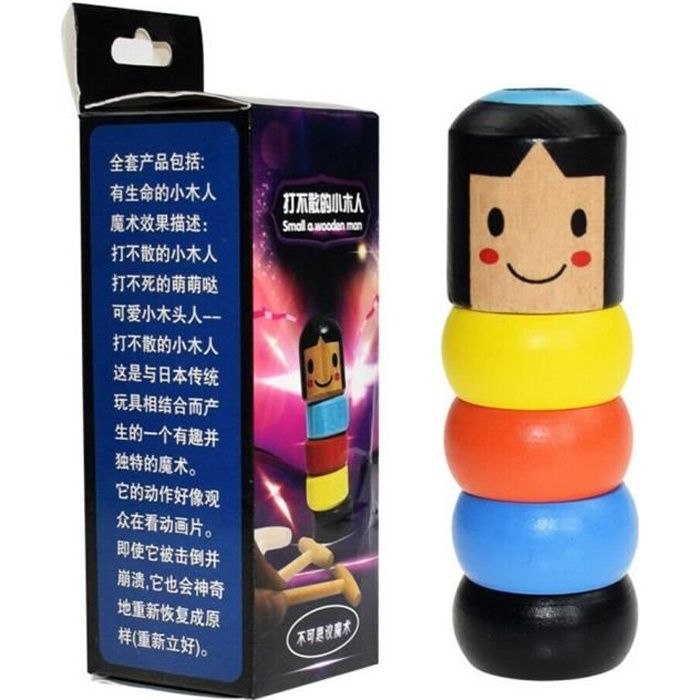 Jouet-Immortel Daruma Homme en bois Têtu Incassable Magique Jeu Jouet Cadeaux