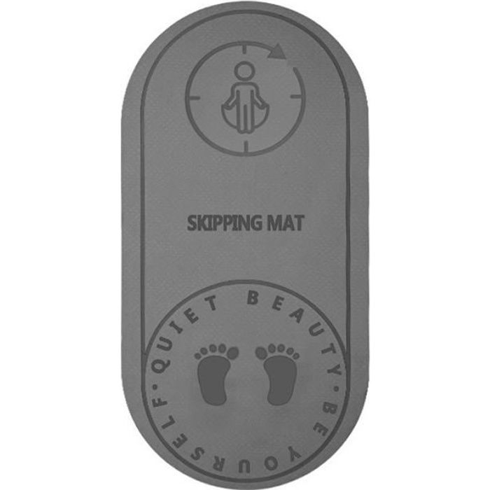 Tapis de saut à la corde - Isolation phonique et absorption des chocs Fitness Running Dance Silencieux Sports Yoga Tapis-Gris