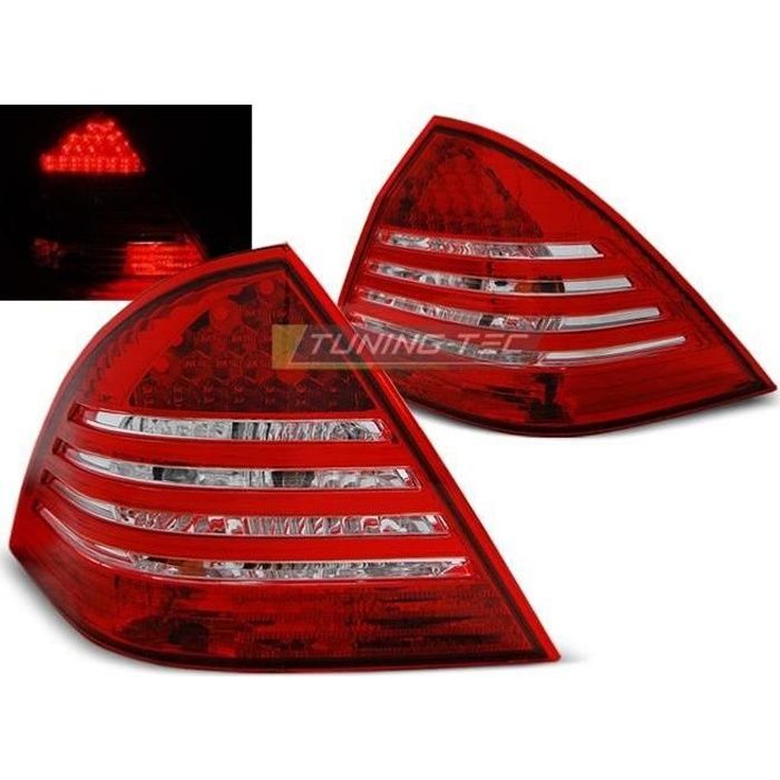 Paire de feux arriere Mercedes classe C W203 00-04 LED rouge blanc-27336006