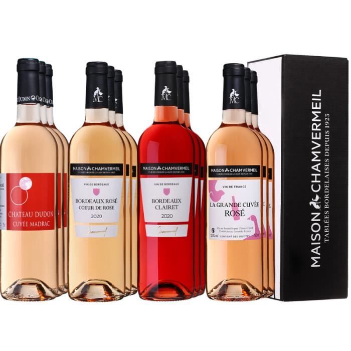 La vie en rose - Coffret vin 12 bouteilles - Maison Chamvermeil