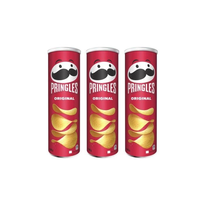 [ Lot de 3 ] Chips Pringles original - 195g