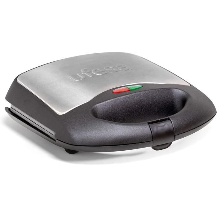 UFESA 71404440 SW7860 Grill Toaster, Machine à Sandwich et croque-Monsieur, 750W,Fermeture de sécurité, plaques Anti-adhérentes, san