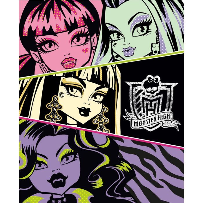 MONSTER HIGH - Plaid couverture polaire personnage