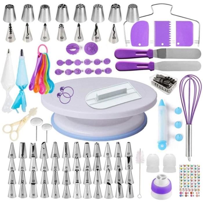 CAKE Decorating Equipment137Piece Cake Decorating Supplies Baking Toolswith Cake Turntable StandCake ScrapersPiping Nozzles an923