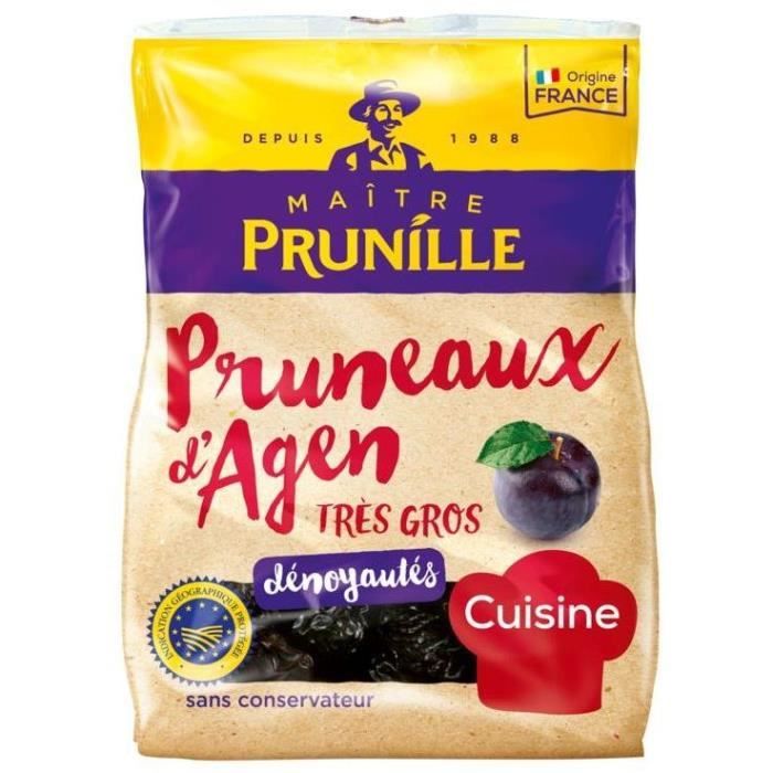 MAITRE PRUNILLE Pruneaux d'Agen dénoyautés - Très gros 44/55 - 1 kg