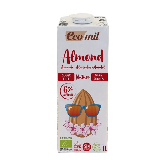 ECOMIL Org amande boisson sans sucre ajouté 1000ml