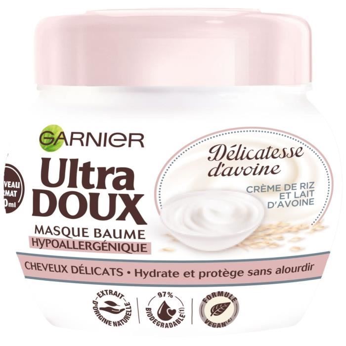 Masque baume hydratant Délicatesse d'Avoine Ultra Doux GARNIER - 320 ml