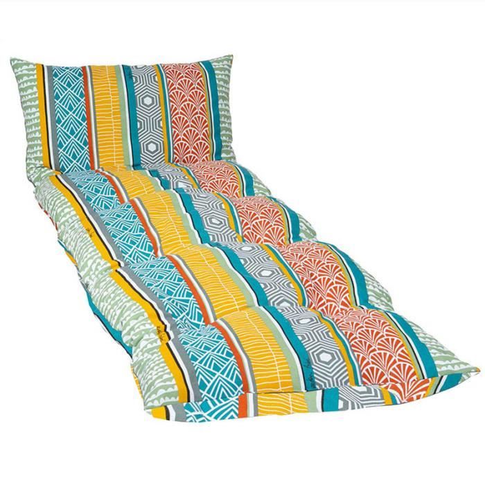 Coussin de bain de soleil floconné MULTICOLORE