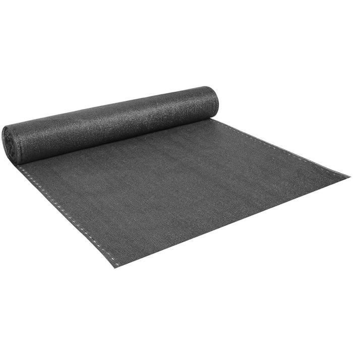 Brise vue synthétique -Verdo- - 1.5 x 10 m - 90g-m² - Gris