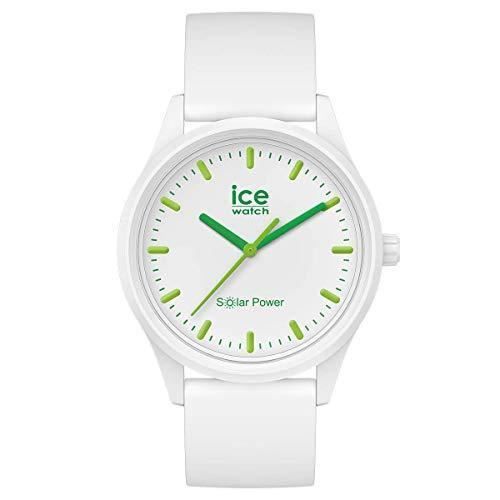 Ice Watch Ice Solar Power Nature Montre Blanche pour Femme avec Bracelet en Silicone 018473 (Small)