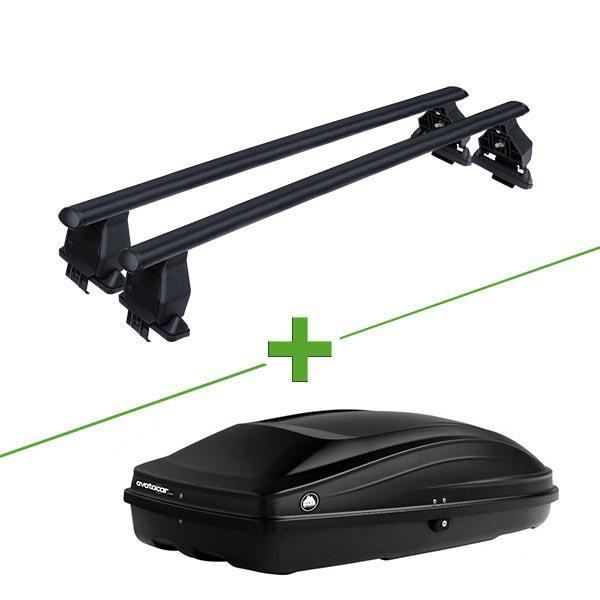 Pack barres et coffre de toit MBO Tema acier + Wabb S pour Seat Ibiza V 5 portes - 3665597000061