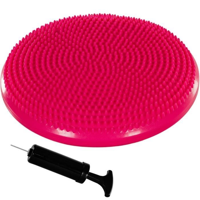 MOVIT Coussin d’assise et d’équilibre - dynamic Seat avec pompe incluse, sans substances nocives, diamètre 38 cm, couleur rose