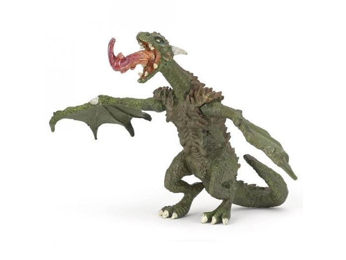 NOUVEAU - Dragon vert articulé - Figurine Papo 36006