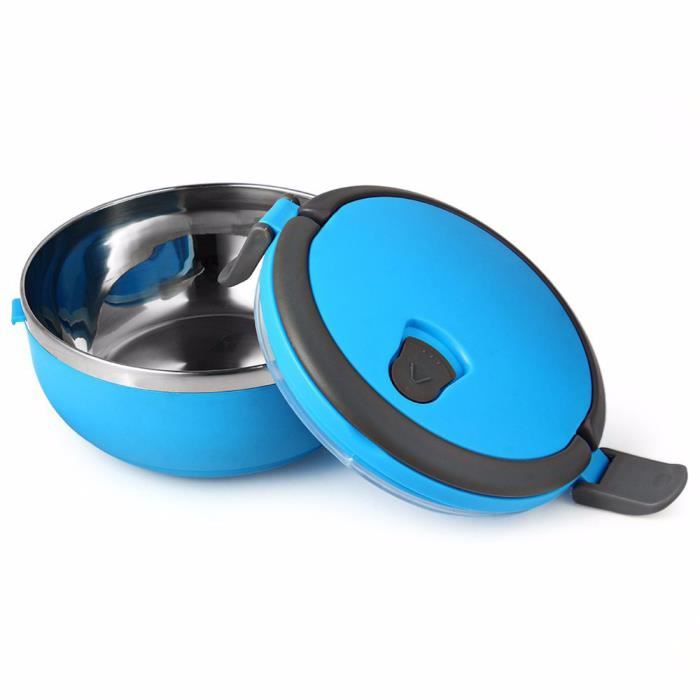 Thermos moderne boîte à lunch en acier inoxydable pour les enfants thermiques boîte alimentaire portables bleu