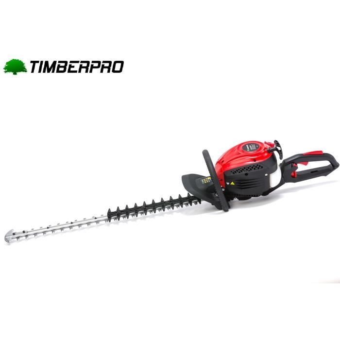 Taille haie thermique 26 cm3 double lame de 750 mm, très bon rapport qualité prix TIMBERPRO
