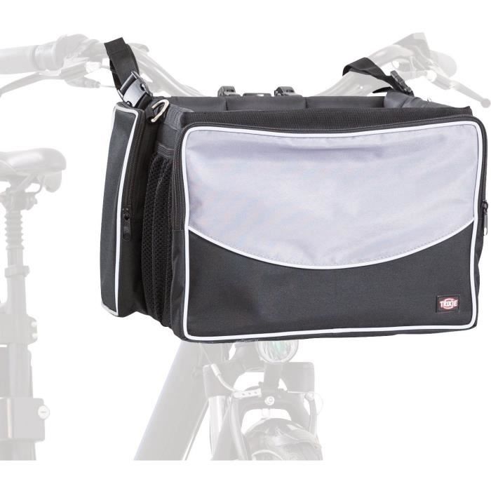TRIXIE Box avant pour vélo - 41 x 26 x 26 cm - Noir et gris - Pour chien
