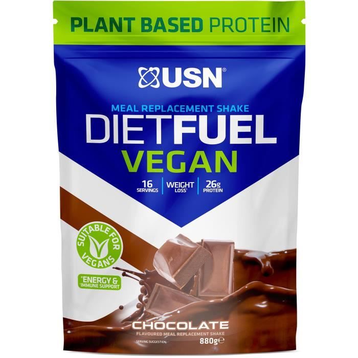 USN Protéines Diet Fuel Vegan - Chocolat - 880 g