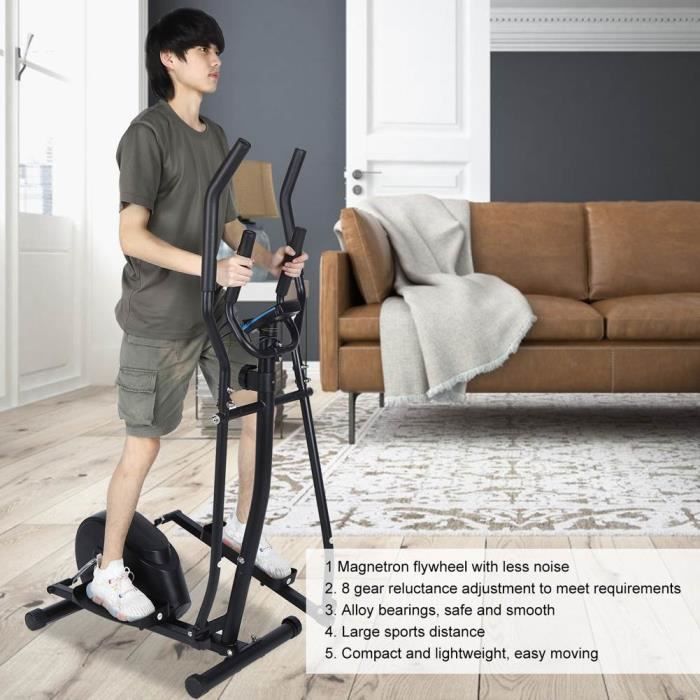 Vélo elliptique avec volant d'inertie,Vélo d'appartement elliptique ergonomique ABIL1