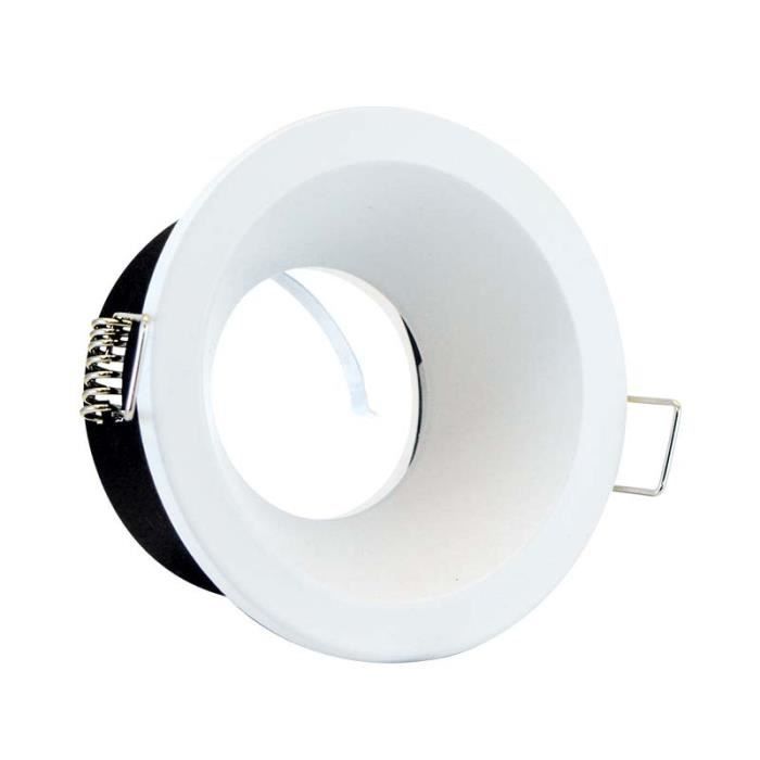 Vision-EL - Support de spot basse Luminance rond blanc 85x75mm IP65