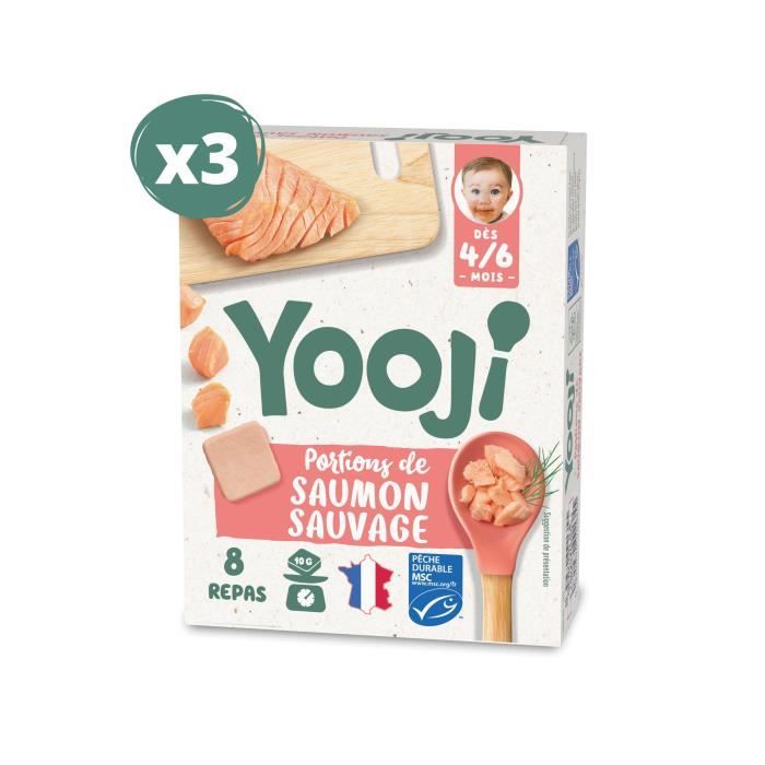 Yooji - Portions de saumon haché sauvage - 36 repas dès 6 mois