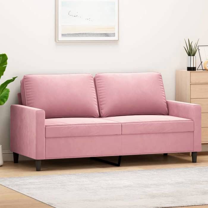 Canapé-lit 3-en-1 Rose Velours - Inclinable Et Convertible - Design Moderne Pour Salon Ou Chambre D'amis