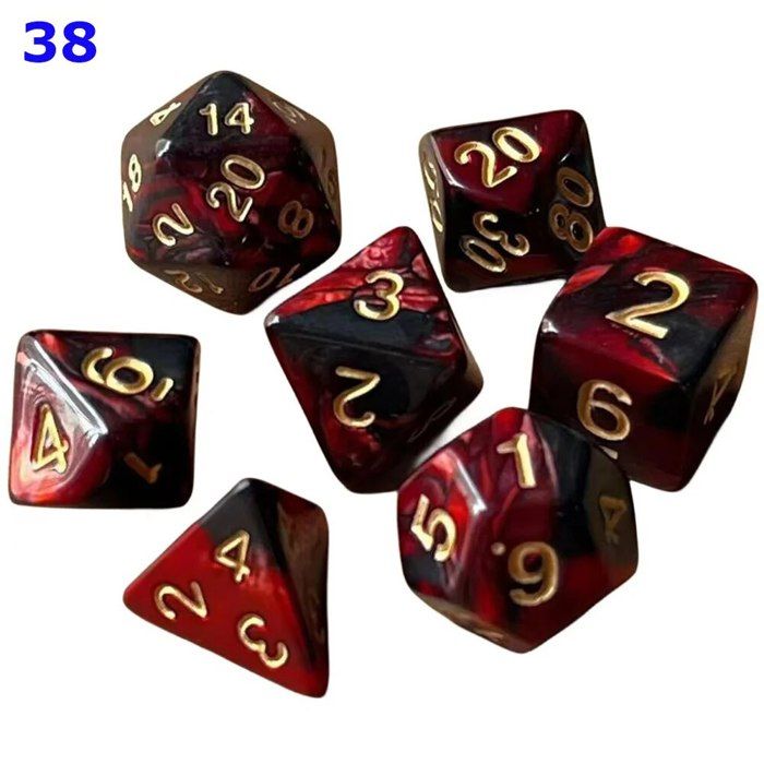cREEBUY dés Rouges Bleus en Polyédrique pour Dungeon et Dragons MTg RPg D&D D20 D12 D10 D8 D6 D4