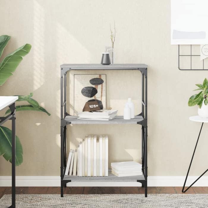 SALE 2025Bibliothèque Moderne - Colonne Étagère à 3 niveaux - Sonoma gris - 59x35x90 5 cm 11 02 Kg 5615