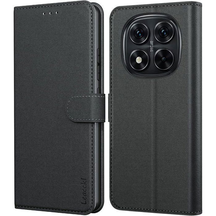Custodia Per Xiaomi Redmi Note 14 Pro Plus 5G - Ultrasottile PU + TPU Con Supporto Magnetico, Antiurto, Blu - 3