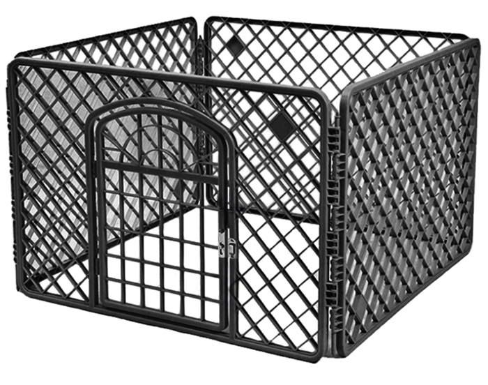 Parc pour chien 90x90x60cm Noir
