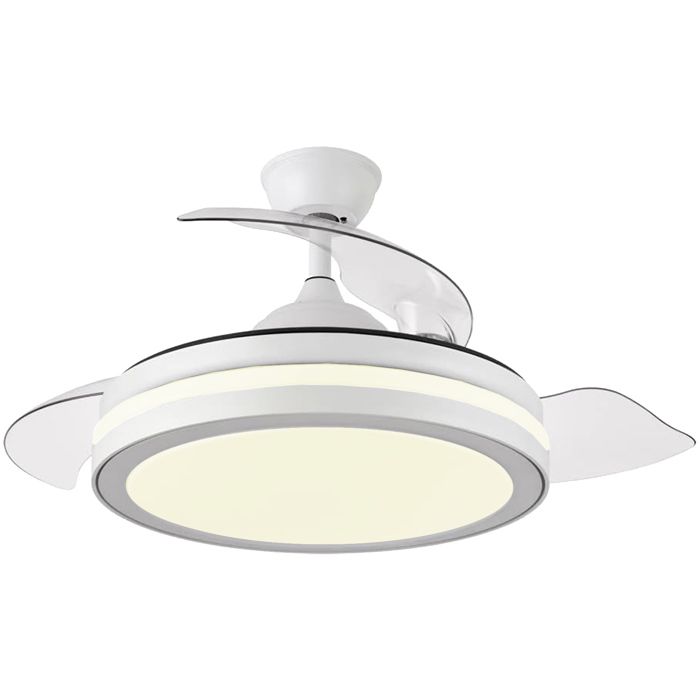 Ventilateur de plafond - BONPLUS - Rétractable - 3000K-6500K - 6 vitesses - 72W - Bonplus