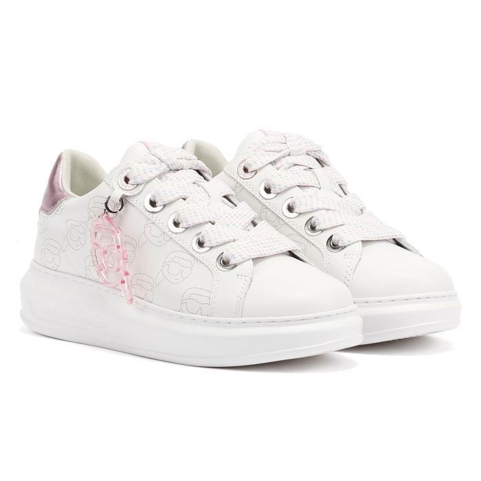 Karl Lagerfeld Baskets Blanches En Cuir Pour Femmes