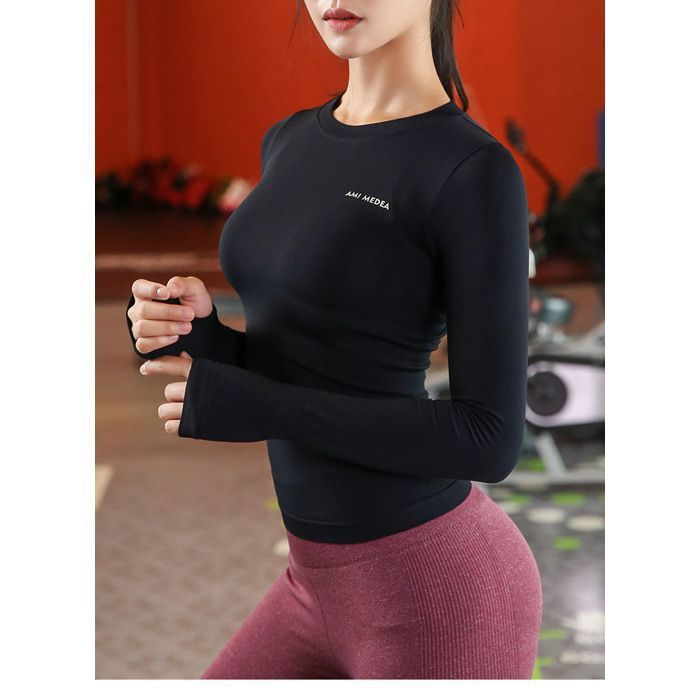 Manches longues Chemises De Yoga Sport Top Fitness Vêtements Porter pour Femmes Gym Femme Jersey Mujer Course