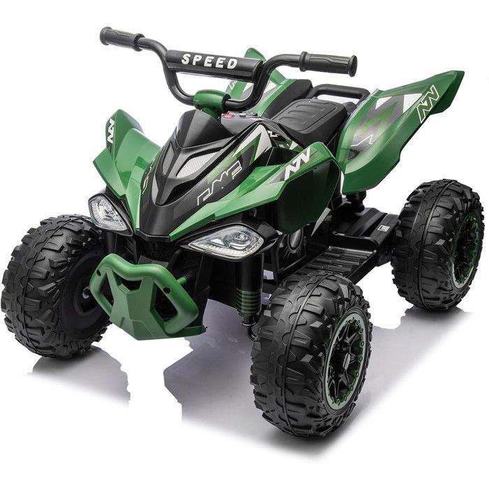 Quad Buggy électrique enfant - LALAHO - Batterie 12V 7Ah - 45 km/h - Vert (3-6 ans)