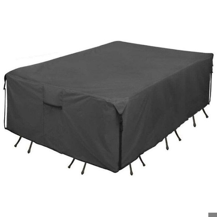 Housse de protection anti-poussière pour table et chaise de salle à manger dextérieur (noir)
