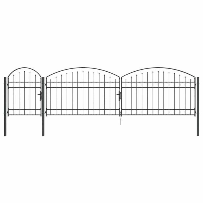 vidaXL Porte de Jardin 175 x 400 cm Acier - vue 7