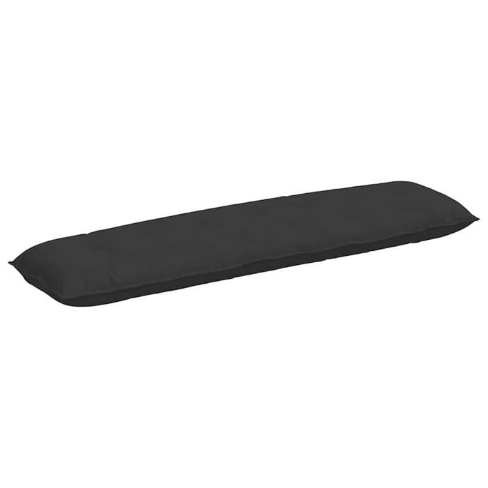 Coussin de dos en microfibre - vidaXL - 200x50 cm - Noir - Housses amovibles - Rembourrage polyester - Usage intérieur