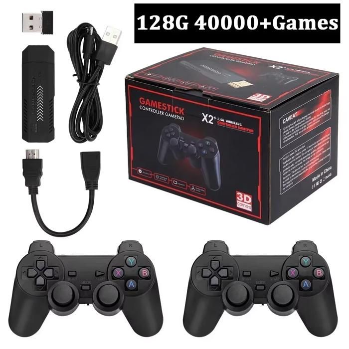 Console de jeux rétro - X2 Plus Game Stick - Double contrôleur sans fil