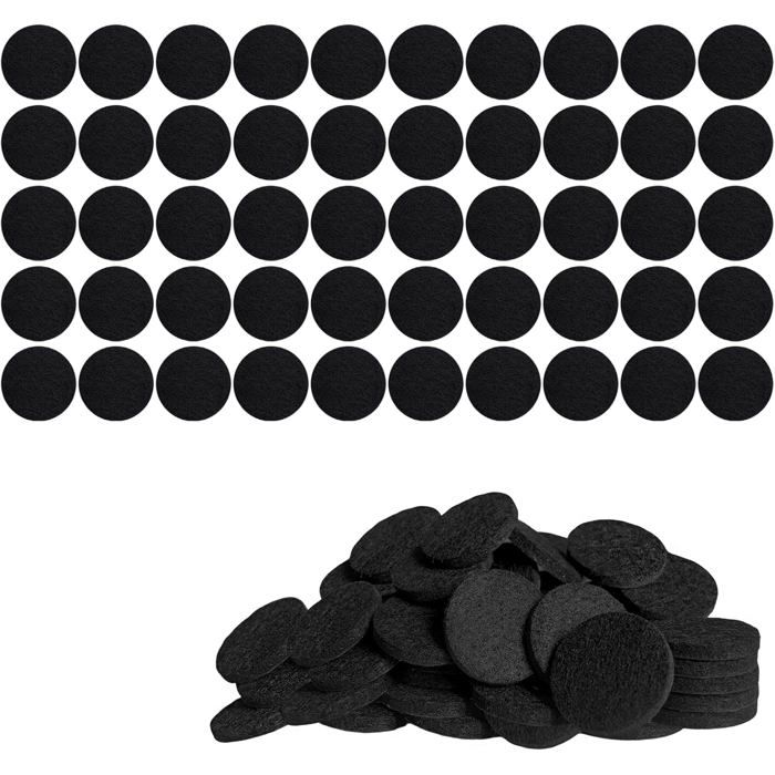 50 Pcs Tampon De Chaise Protège Pied De Chaise Patin Patins en Feutre Tampon Chaise Patin Meuble Tampon Meuble Patin Feutre(15mm)