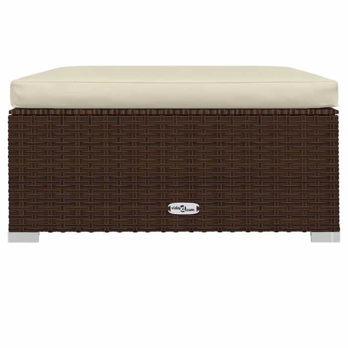 Promotion mars * Mini Table dextérieur(1 PC)- YUNYAN - Repose-pied de jardin - MEUBLE JARDIN - coussin Marron 70x70x30 cm Résine