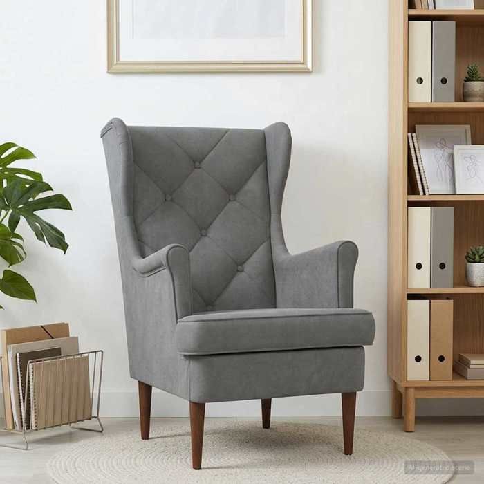 vidaXL fauteuil Gris foncé Velours 42029908