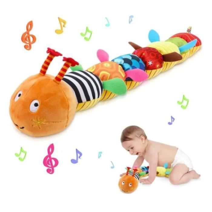 Jouet Musical en Peluche pour bébé Jouet en Peluche avec Chenille hochet Cadeau de Noël pour garçon Fille 3-6-12-18 Mois(Orange) Jouet Musical en Peluche pour bébé Jouet en Peluche avec Chenille hochet Cadeau de Noël pour garçon Fille 3-6-12-18 Mois(Orange)