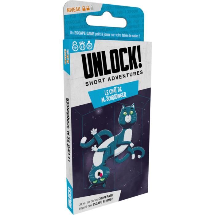 Jeu de société - Unlock! - Short Adventures : Le Chat de M. Schrödinger - Escape Game