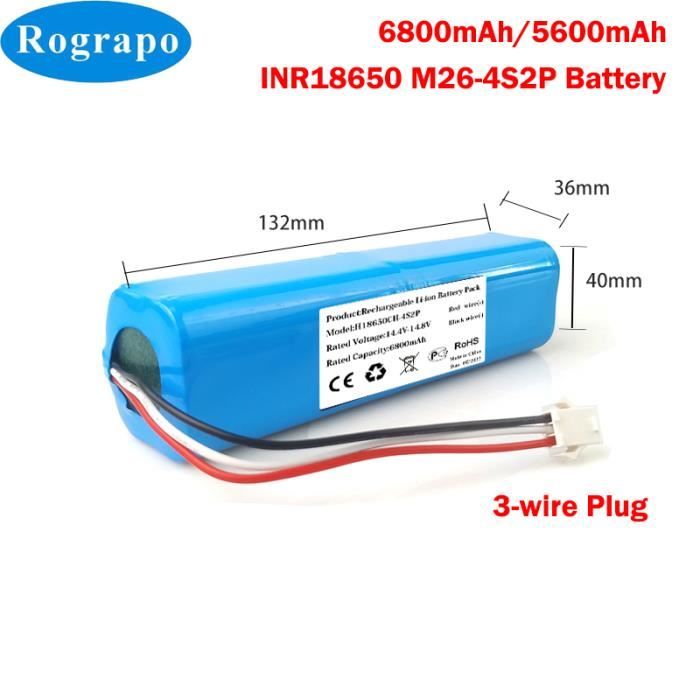 6800mah-Nouvelle Batterie Robot MH1 4S2P 300S 14.8V INR18650 Pour Cecotseats Conga 5090 5490