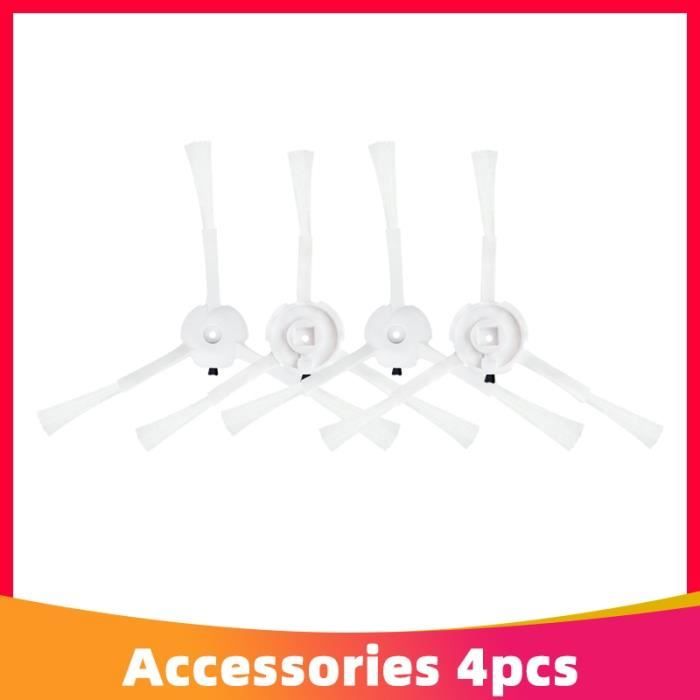 Brosses Latérales De Rechange Pour Robot Aspirateur Vexilar W6 - Lot De 4 - Nettoyage Des Coins Et Bords Difficiles