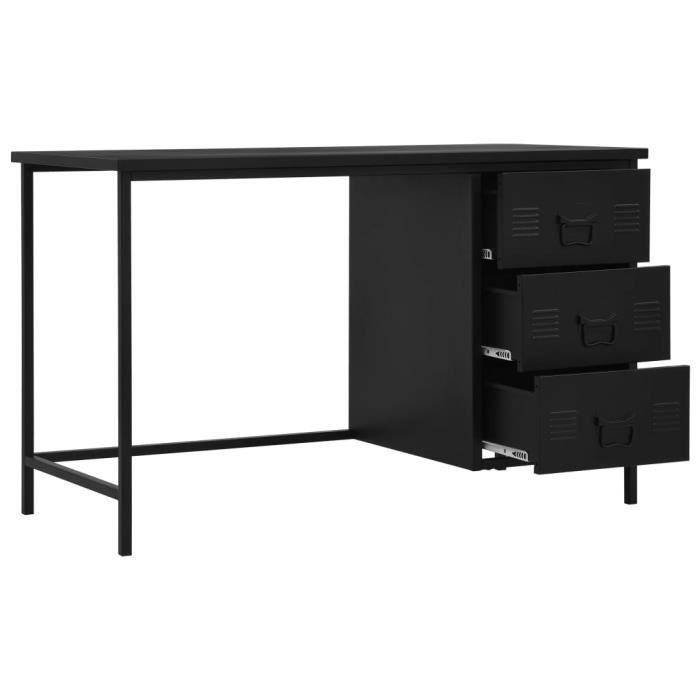 Bureau Industriel Blanc Avec Tiroirs – 105x52x75 Cm, Structure Acier, Neuf