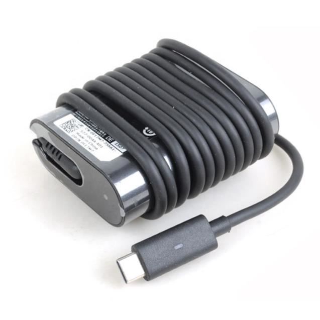 QYD Chargeur USB Type-C PD pour Ordinateur Portable Dell XPS 13 9365 9370 9380 Latitude 7275 7370 5175 5285 5290-2in1 7390-2in1 P82G001 LA45NM150 HA45NM150 0HDCY5 45 W 