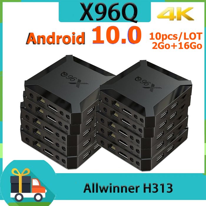 10pcs Android 10 X96Q Smart TV BOX 2Go 16Go 4K Netflix Assistant Google  Play Store Application gratuite Fast Multimédia Box - Cdiscount TV Son Photo