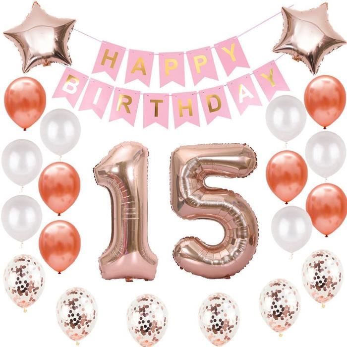 Lot De 15 Ballons De Decoration D Anniversaire Or Rose 15 Ans Decoration D Anniversaire Pour Fille Or Rose Ballons C 1566 Cdiscount Maison Lot De 15 Ballons De Decoration D Anniversaire Or Rose 15 Ans Decoration D Anniversaire Pour Fille Or Rose Ballons C 1566 Cdiscount Maison