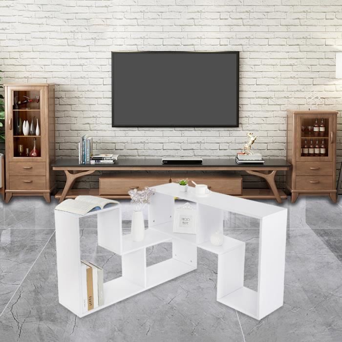laizere meuble tv table basse bibliotheque 3 en 1 pratique et multifonctionnel meuble tv blanc achat vente table basse laizere meuble tv table cdiscount