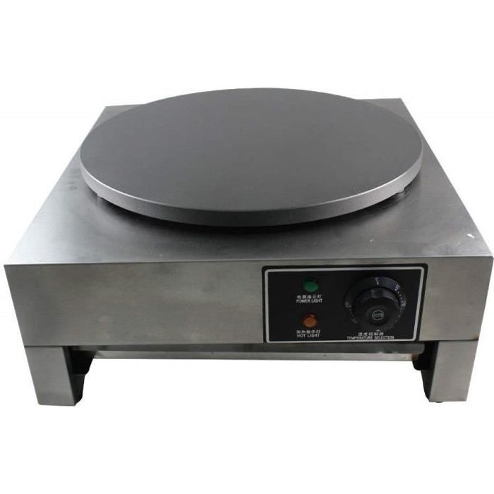  Cr&ecirc;pi&egrave;re &eacute;lectrique Appareil &agrave; Cr&ecirc;pes Inox Cr&ecirc;pes Maker Plaque de Cuisson Machine &agrave; Cr&ecirc;pes Professionnel (3000W&40CM) 